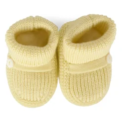 Gele Gebreide Baby Slofjes