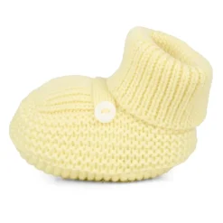 Gele Gebreide Baby Slofjes