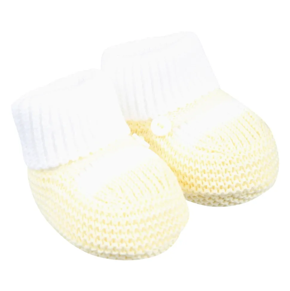 Gele Katoenen Baby Slofjes