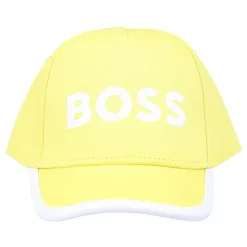 Gele Katoenen Zonneklep met Logo