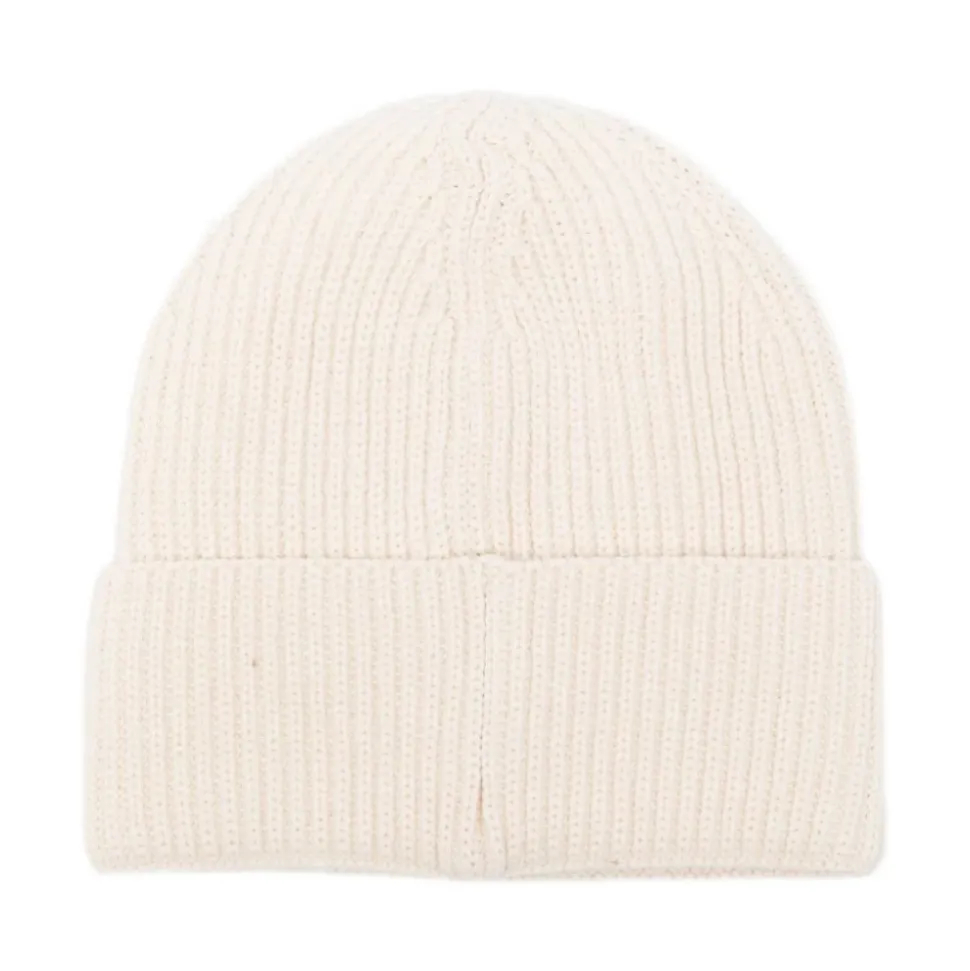 Geribbeld Logo Beanie Hoed in Grijs