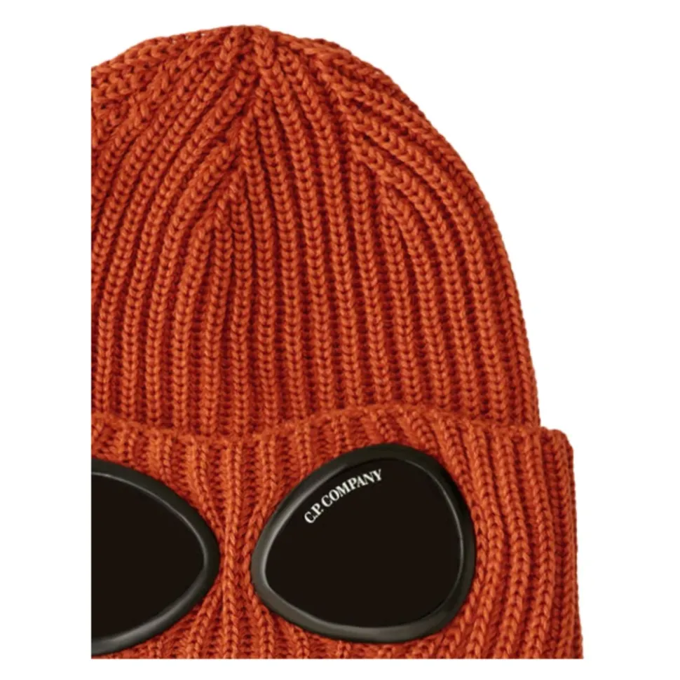 Geribbelde gebreide muts met logo