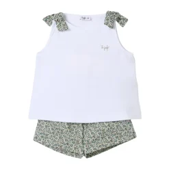 Gerimpelde Kinderen Jumpsuit in Wit