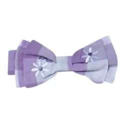 Geruite Jurk met Geborduurde Bloemen en Geïntegreerde Strik