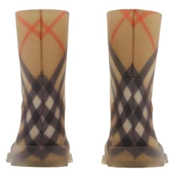 Geruite Kinderlaarzen Bruin Ronde Neus