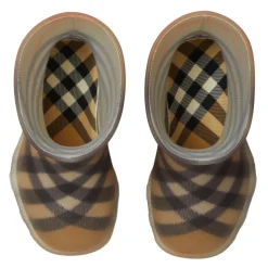 Geruite Kinderlaarzen Bruin Ronde Neus