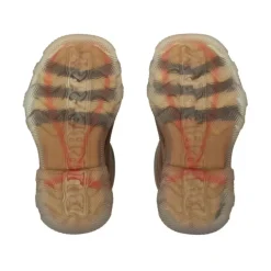 Geruite Kinderlaarzen Bruin Ronde Neus