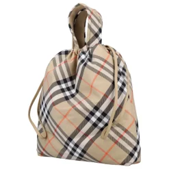 Geruite Tote Bag met Trekkoord