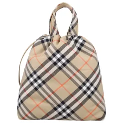 Geruite Tote Bag met Trekkoord