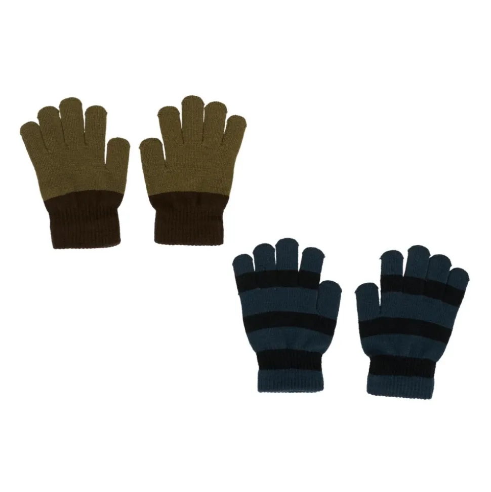 Gestreept & Groen Multicolor Handschoen Set