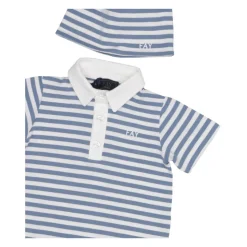 Gestreept katoenen romperset met borduurwerk