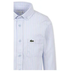 Gestreept Katoenmix Overhemd Met Lange Mouwen