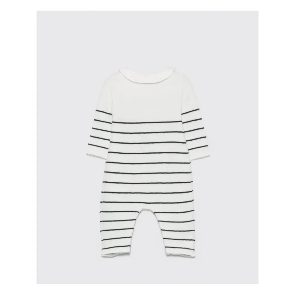 Gestreepte Gebreide Baby Romper
