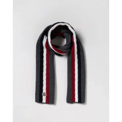 Gestreepte Geribbelde Gebreide Sjaal