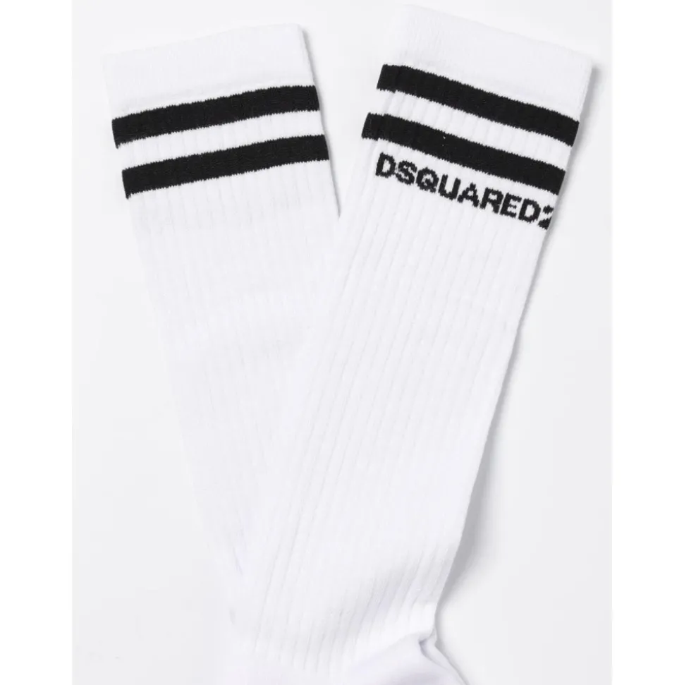 Gestreepte Katoenen Crew Sokken