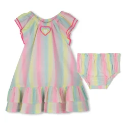 Gestreepte sportieve set met glanzende draden