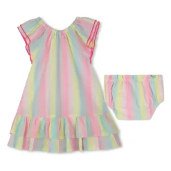 Gestreepte sportieve set met glanzende draden