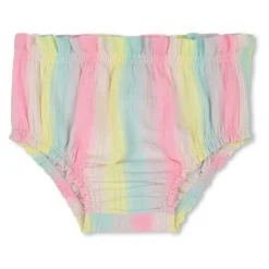 Gestreepte sportieve set met glanzende draden