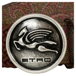 Gevlochten Multicolor Riem met Leren Details