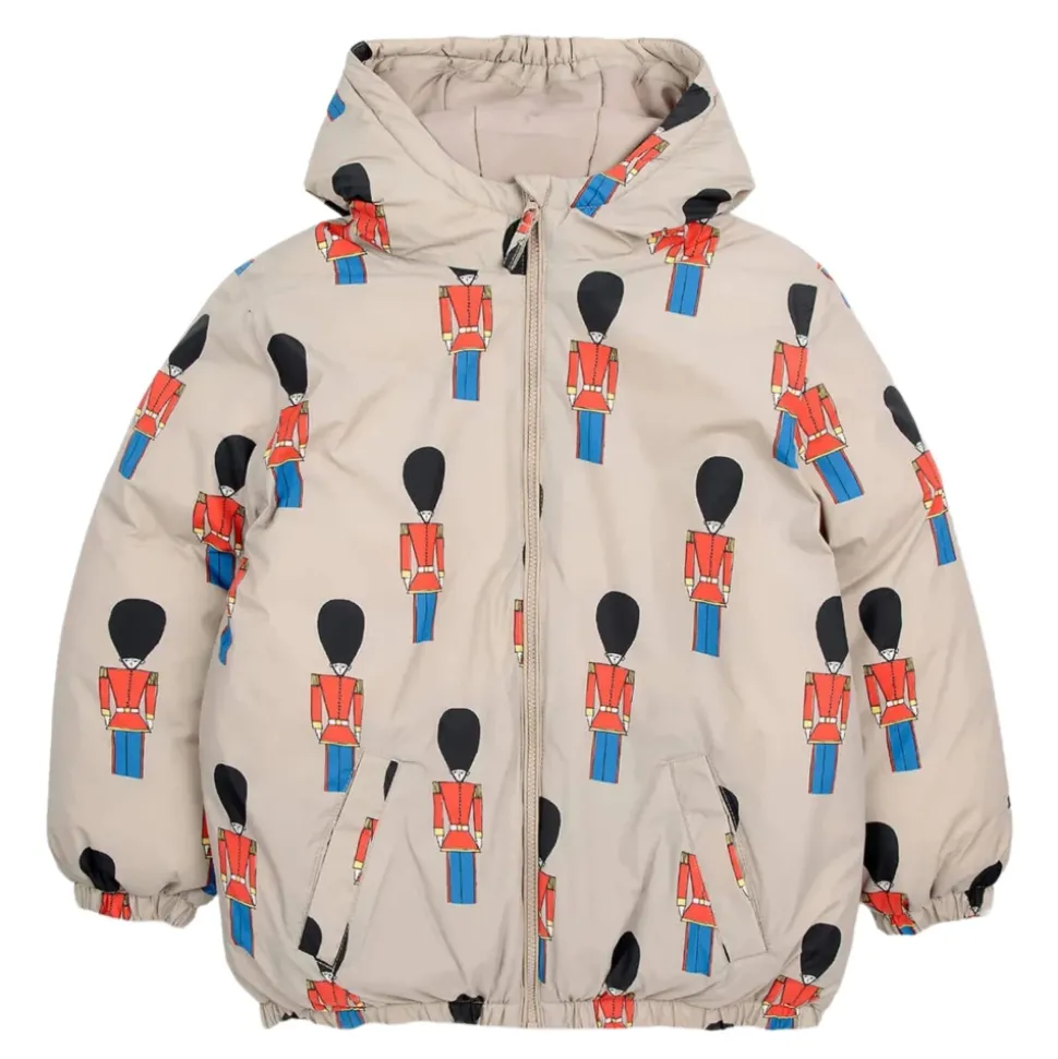 Gevoerde anorak met tinnen soldatenprint