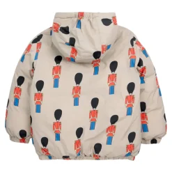 Gevoerde anorak met tinnen soldatenprint