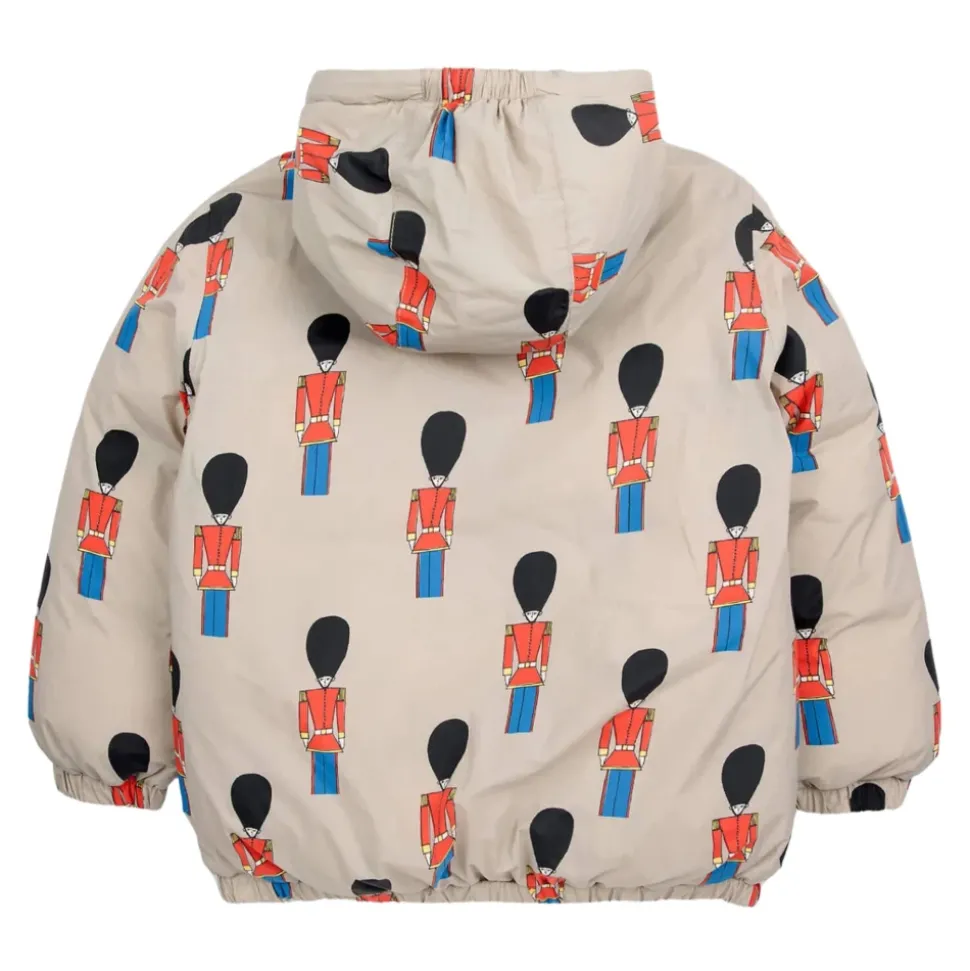 Gevoerde anorak met tinnen soldatenprint