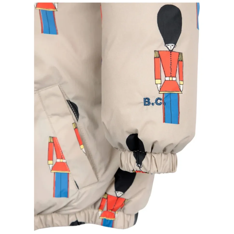 Gevoerde anorak met tinnen soldatenprint