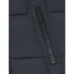 Gewatteerd en Doorgestikt Mouwloos Jack met Logo