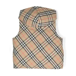 Gewatteerd Omkeerbaar Mouwloos Vest met Capuchon