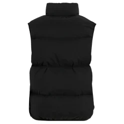 Gewatteerd Zwart Gewatteerd Gilet met Kompas Patch