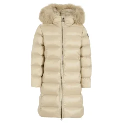 Gewatteerde Grijze Donsjas met Capuchon