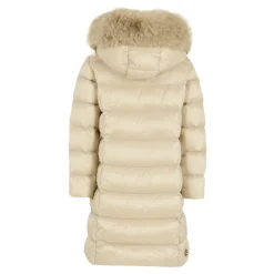 Gewatteerde Grijze Donsjas met Capuchon