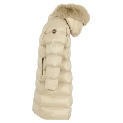 Gewatteerde Grijze Donsjas met Capuchon