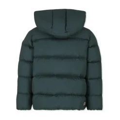 Gewatteerde Groene Donsjas met Capuchon