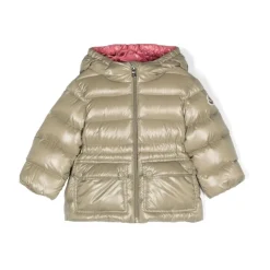 Gewatteerde hoodie met logopatch