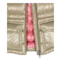 Gewatteerde hoodie met logopatch