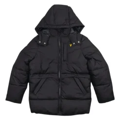 Gewatteerde Kinderjas Zwart Rits Capuchon