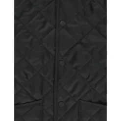 Gewatteerde Kinderjas Zwart Corduroy Kraag