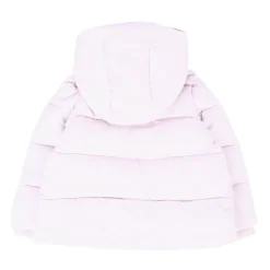 Gewatteerde Lila Donsjas met Afneembare Capuchon