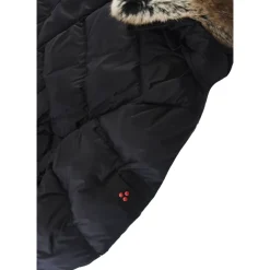 Gewatteerde nylon jas met imitatiebont