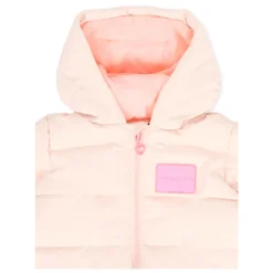 Gewatteerde Roze Jas met Capuchon