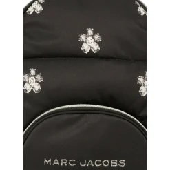 Gewatteerde Zwarte Bloemenprint Rugzak