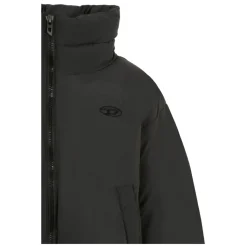 Gewatteerde Zwarte Crop Donsjas