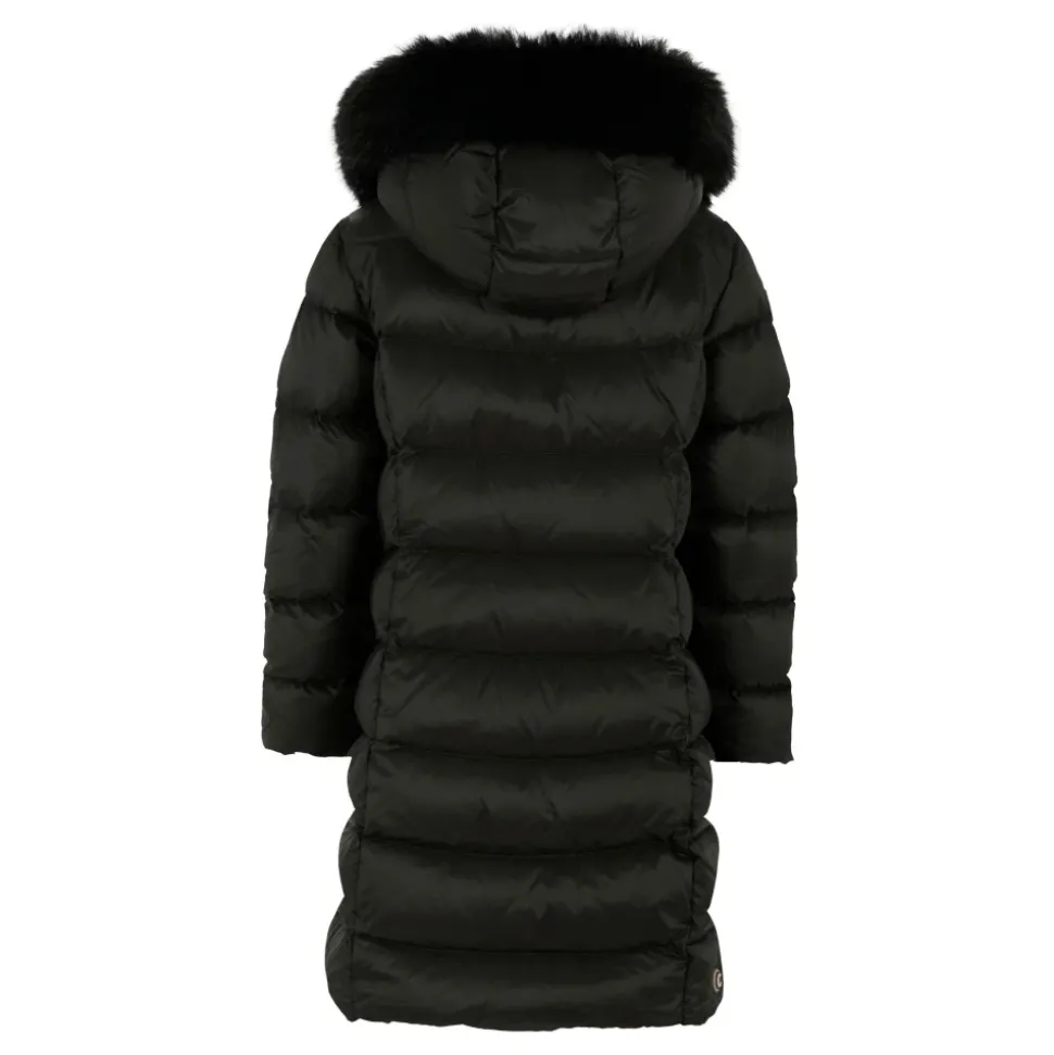 Gewatteerde Zwarte Donsjas met Capuchon