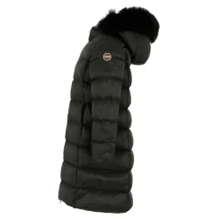 Gewatteerde Zwarte Donsjas met Capuchon