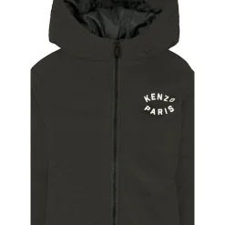 Gewatteerde Zwarte Donsjas met Tijger