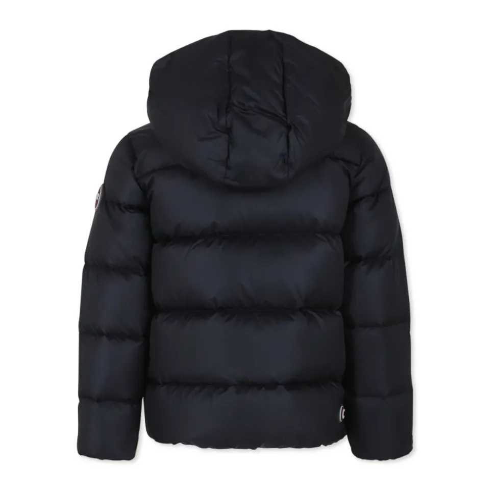 Gewatteerde Zwarte Donsjas met Capuchon