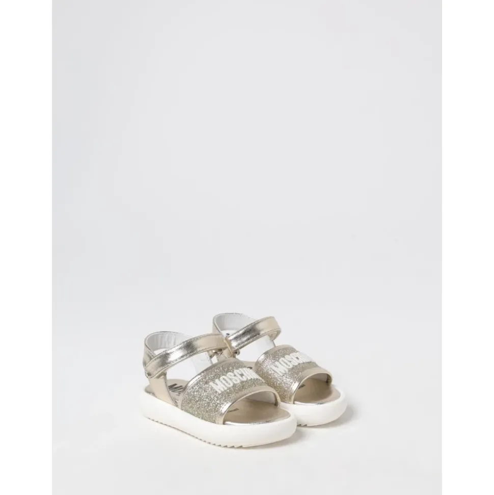 Glitter Sandalen met Logo Detail