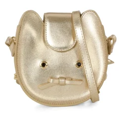 Gouden Kattenvormige Metallic Leren Tas