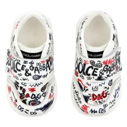 Graffiti Print Leren Sneakers